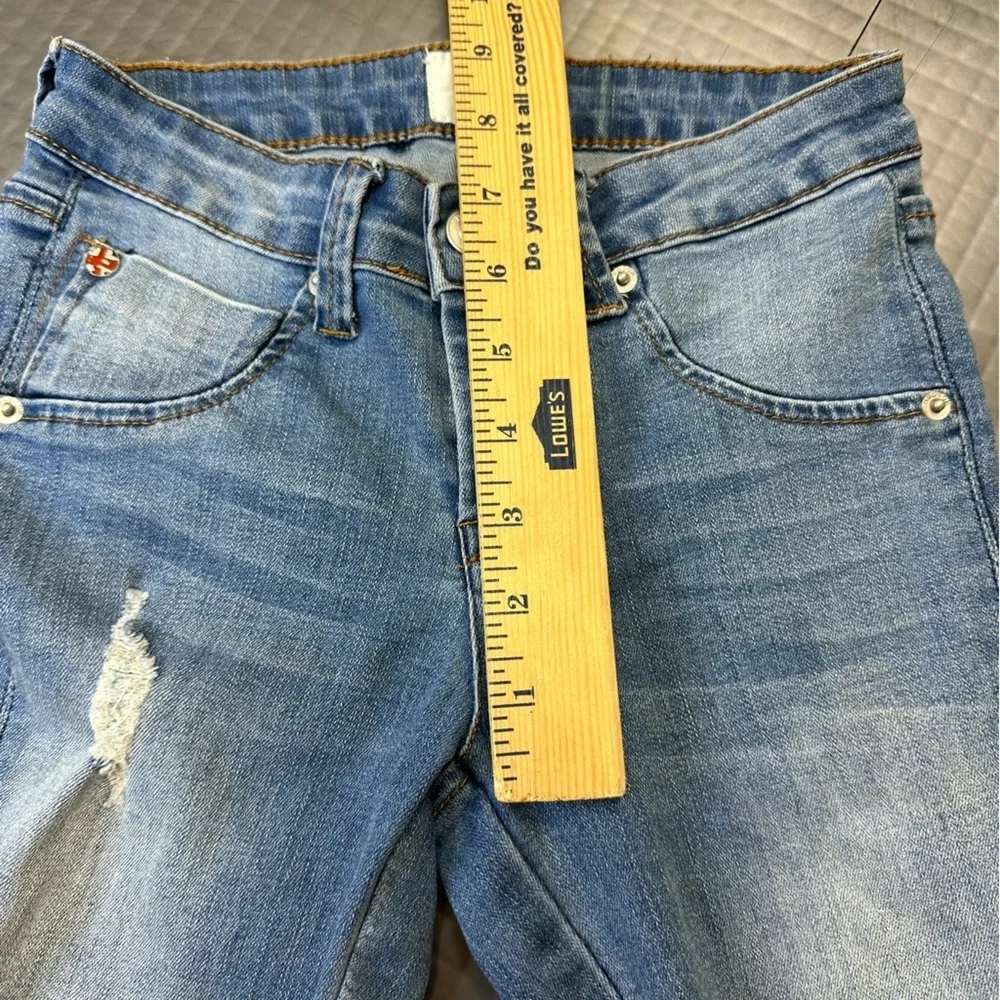 HUDSON GIRLS JEANS CROPPED CUFFED DENIM SIZE 12